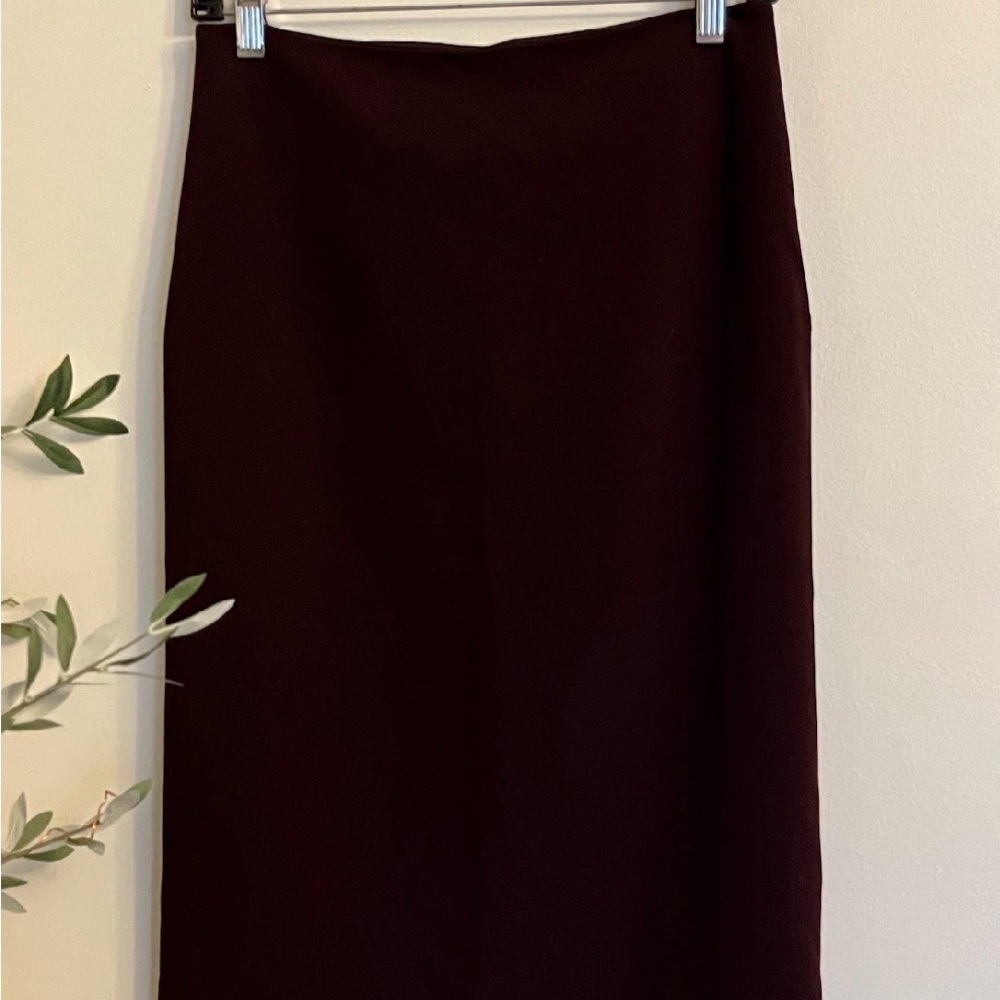 Diane Von Furstenberg Deep Burgundy Pencil Skirt